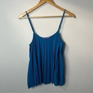 Lilly Pulitzer Rein Top Small Bright Peacock Blue Pleated Cami Blouse NWT $98